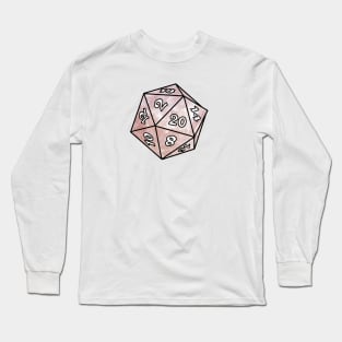 Rose Quartz D20 Dice Long Sleeve T-Shirt